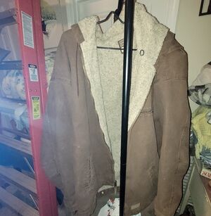 Men's Brown Sherpa-Lined Jacket